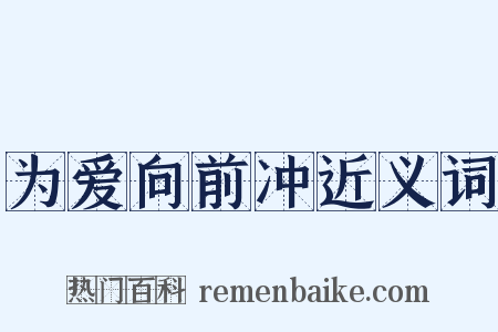 为爱向前冲近义词是什么意思的图片